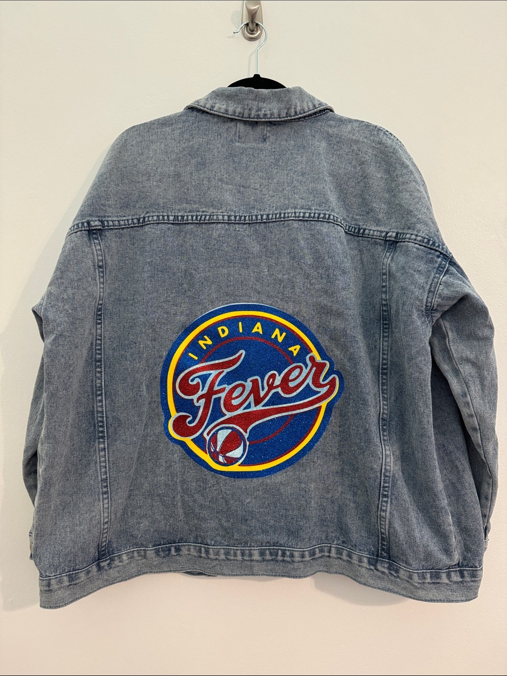 Oversized Indiana Fever Denim Jacket